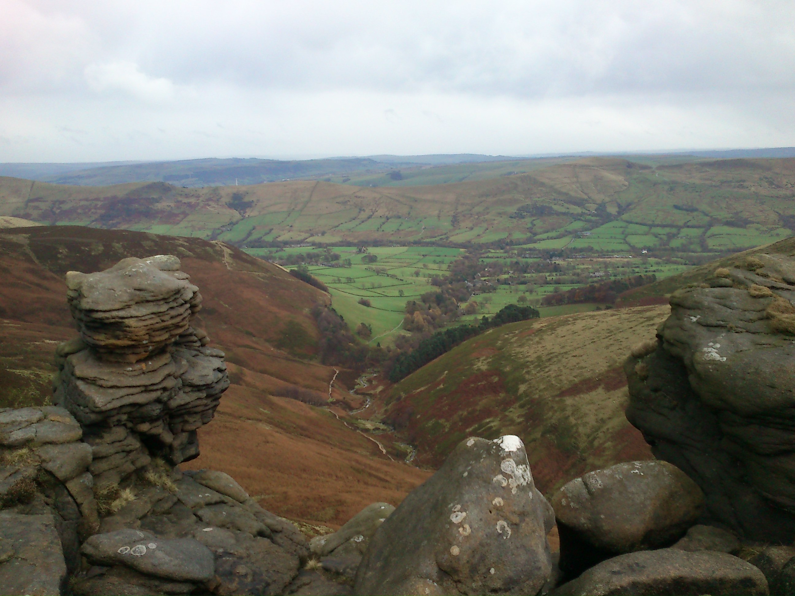 Výhled do Edale údolí.
