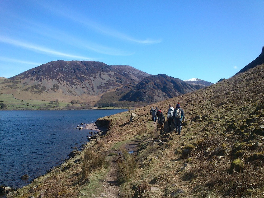 Ennerdale Water a nádherné počasí.